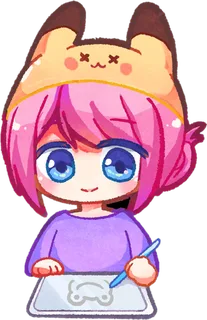 Capy hood Xinni: a capybara in a hoodie, from the mushimoo sticker line